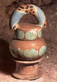 Vase Maya chocolat de Rio Azul